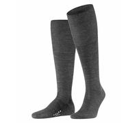 FALKE Airport M Kh lana algodón lisos 1 par, Calcetines largos Hombre, Gris Dark Grey 3070, 39-40