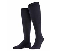 FALKE Airport M Kh lana algodón lisos 1 par, Calcetines largos Hombre, Azul Dark Navy 6370, 41-42