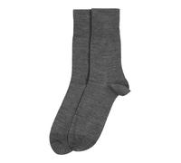 FALKE Airport M So lana algodón lisos 1 par, Calcetines Hombre, Gris Dark Grey 3070, 49-50