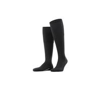 FALKE Airport Plus M Kh lana algodón lisos 1 par, Calcetines largos Hombre, Negro Black 3000, 45-46