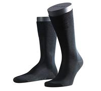 FALKE Calcetines Airport Plus para hombre, transpirables, reguladores de la temperatura, inhiben los olores, lana de algodón reforzada, suela de felpa reforzada, monocolor, media altura, costura plana