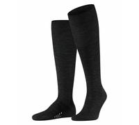 FALKE Airport M Kh Lana Algodón Lisos Calcetines largos, Gris Anthracite Melange 3080, 41-42 Hombre