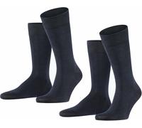 Falke hombre Happy 2-Pack calcetines transpirable algodón costura plana extra suave reforzada para dedos sin presión para looks informales de negocios multipack 2 pares