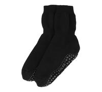 FALKE Catspads K Hp algodón lana puños en la suela 1 par, Calcetines para casa Unisex niños, Negro Black 3000, 31-34