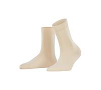 FALKE Cotton Touch W SO algodón unicolor 1 par, Calcetines Mujer, Beige (Cream 40110), 35-38