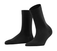 Falke Calcetines Cotton Touch W SO – algodón unicolor, 1 par – Negro 35-38