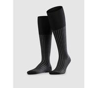 FALKE Shadow M Kh algodón estampados 1 par, Calcetines largos Hombre, Gris Grey-White 3030, 39-40