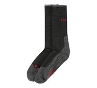 FALKE hombre TK2 Wool Silk calcetines para senderismo refuerzos medios antiampollas suave largo mediano transpirable secado rápido regulación del clima antiolores lana hilo funcional 1 par