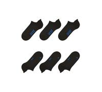 FALKE Cool Kick Sneaker Multipack U Sn suave transpirable secado rápido lisos 3 pares, Calcetines cortos Unisex adulto, Negro Black 3000, 42-43