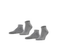 FALKE hombre Happy 2-Pack calcetines tobilleros transpirable algodón tobilleras cortas reforzadas extra suaves en piel plana costura en puntera multipack 2 pares