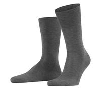 FALKE Calcetines Hombre Tiago – algodón Fil d'Écosse sostenible, lisos, gris oscuro 41-42