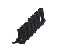 FALKE Happy Multipack M So algodón lisos 6 pares, Calcetines Hombre, Negro Black 0010, 39-42
