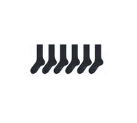 FALKE Happy Multipack M So algodón lisos 6 pares, Calcetines Hombre, Negro Black 3000, 47-50