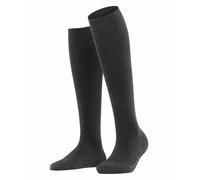 FALKE Softmerino W Kh lana algodón lisos 1 par, Calcetines largos Mujer, Gris Anthracite Melange 3089, 41-42