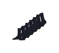 FALKE Happy Multipack W So algodón lisos 6 pares, Calcetines Mujer, Azul Dark Navy 6375, 35-38