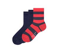 FALKE Happy Triple Pack Giftbox K So algodón estampados 3 pares, Calcetines Unisex niños, Multicolor Red Blue Mix 0030, 27-30