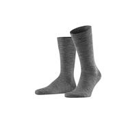Falke Calcetines para hombre Sensitive Berlin – lana algodón, puños sin presión – Gris oscuro 39-42