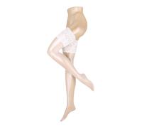 FALKE Calcetines sobre la rodilla 'Seidenglatt 15' blanco, Talla 35-37