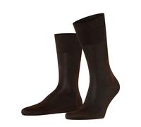 Falke Calcetines Tiago – algodón fil d'Écosse sostenible, lisos – Marrón 45-46, 1 par