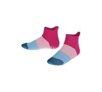 FALKE Colour Block K Hp algodón puños en la suela 1 par, Calcetines para casa Unisex niños, Morado Fuchsia 8856, 23/26 EU