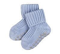 FALKE Catspads Cotton B HP algodón puños en la suela 1 par, Calcetines para casa Unisex bebé, Azul (Crystal Blue 6290), 62-68
