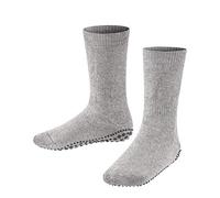 FALKE Catspads K HP algodón lana puños en la suela 1 par, Calcetines para casa Unisex niños, Gris (Light Grey 3400), 19-22