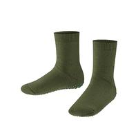 FALKE Catspads K Hp algodón lana puños en la suela 1 par, Calcetines para casa Unisex niños, Verde Sern Green 7681, 19-22