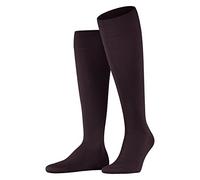 FALKE ClimaWool M Kh lana lyocell lisos 1 par, Calcetines largos Hombre, Rojo Barolo 8596, 41-42