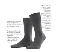 FALKE ClimaWool M So Lana Lyocell Lisos Calcetines, Amarillo Buttercup 1327, 45-46 para Hombre