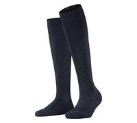 FALKE ClimaWool W Kh lana lyocell lisos 1 par, Calcetines largos Mujer, Azul Navy Melange 6127, 37-38