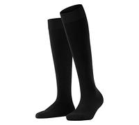 FALKE ClimaWool W Kh lana lyocell lisos 1 par, Calcetines largos Mujer, Negro Black 3000, 39-40