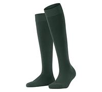 FALKE ClimaWool W Kh lana lyocell lisos 1 par, Calcetines largos Mujer, Verde Hunter Green 7441, 39-40
