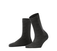 FALKE ClimaWool W So lana lyocell lisos 1 par, Calcetines Mujer, Gris Anthracite Melange 3117, 39-40