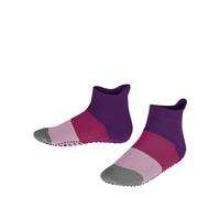 FALKE Colour Block K Hp algodón puños en la suela 1 par, Calcetines para casa Unisex niños, Azul Deep Lilac 6963, 19-22
