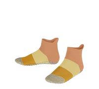 FALKE Colour Block K Hp algodón puños en la suela 1 par, Calcetines para casa Unisex niños, Naranja Peach 8766, 35/38 EU