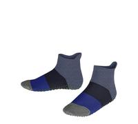 FALKE Colour Block K Hp algodón puños en la suela 1 par, Calcetines para casa Unisex niños, Azul Blau Melange 6667, 27/30 EU