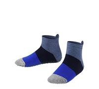 FALKE Colour Block K Hp Algodón Puños En La Suela Calcetines para casa, Azul Denim 6666, 31/34 EU Unisex niños