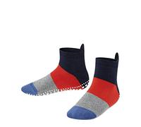 FALKE Colour Block K Hp Algodón Puños En La Suela Calcetines para casa, Azul Navy Blue Melange 6490, 35/38 EU Unisex niños