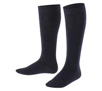 FALKE Comfort Wool K Kh lana algodón lisos 1 par, Calcetines largos Unisex niños, Azul Dark Marine 6170, 39-42
