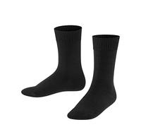 FALKE Comfort Wool K So lana algodón lisos 1 par, Calcetines Unisex niños, Negro Black 3000, 35-38