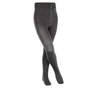 FALKE Comfort Wool K Ti lana algodón gruesas lisas 1 pieza, Pantimedias Unisex niños, Gris Dark Grey 3070, 152-164