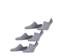 FALKE Cool Kick Invisible 3-Pack U IN suave transpirable secado rápido invisibles unicolor 3 pares, Calcetines pinkies Unisex adulto, Gris (Light Grey 3400), 46-48