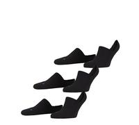 FALKE Cool Kick Invisible Multipack U In suave transpirable secado rápido invisibles lisos 3 pares, Calcetines pinkies Unisex adulto, Negro Black 3000, 44-45