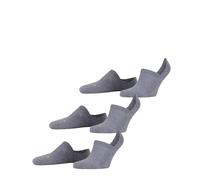 FALKE Cool Kick Invisible Multipack U In suave transpirable secado rápido invisibles lisos 3 pares, Calcetines pinkies Unisex adulto, Gris Light Grey Melange 3775, 39-41