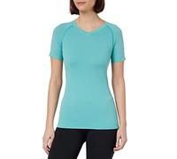 FALKE Cool V Neck W S/S TS hilo funcional refrigeración de secado rápido 1 pieza, Capa de base superior Mujer, Turquesa (Lake Blue 7323), S