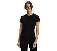 FALKE Core Logo Round Neck W S/s SH Lyocell algodón regulación de la Humedad 1 Pieza, T-Shirt Mujer, Negro Black 3008, M