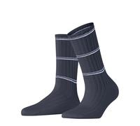 FALKE Cosy Wool Boot W So lana cachemira lisos 1 par, Calcetines Mujer, Azul Blue Ink 6491 Stripe, 39-42