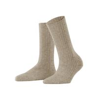 FALKE Cosy Wool Boot W So lana lisos 1 par, Calcetines Mujer, Beis Beige Melange 4091, 35-38