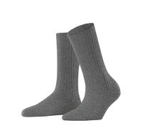 FALKE Cosy Wool Boot W So lana lisos 1 par, Calcetines Mujer, Gris Light Grey Melange 3390, 35-38