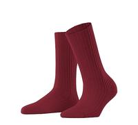 FALKE Cosy Wool Boot W SO lana unicolor 1 par, Calcetines Mujer, Rojo (Scarlet 8228), 35-38